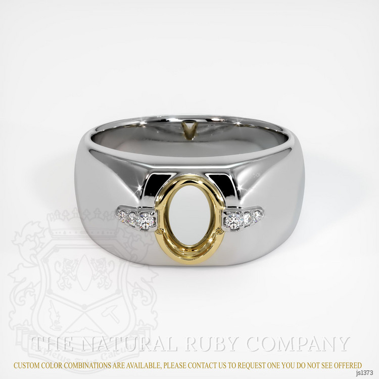 18K Yellow & White Men's Ring Setting