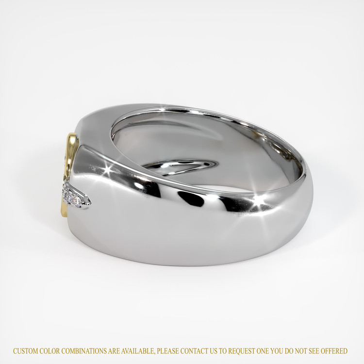 18K Yellow & White Men's Ring Setting