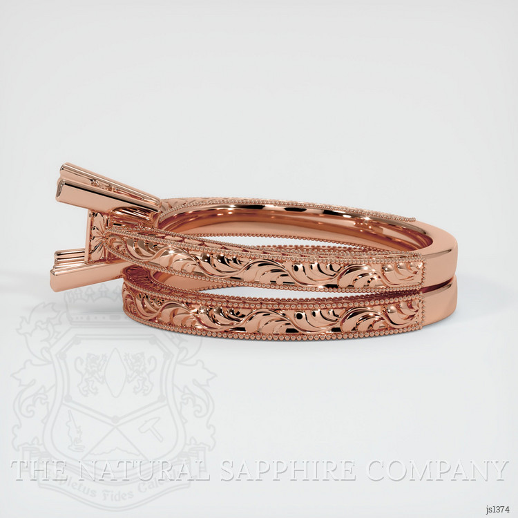 14K Rose Gold Antique Style Ring Setting