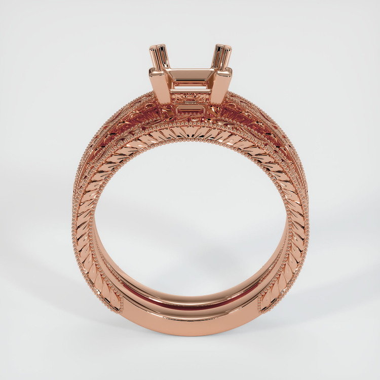 14K Rose Gold Antique Style Ring Setting