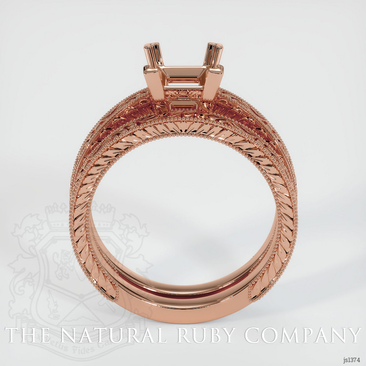 14K Rose Gold Antique Style Ring Setting