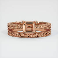 18K Rose Gold Antique Style Ring Setting Image