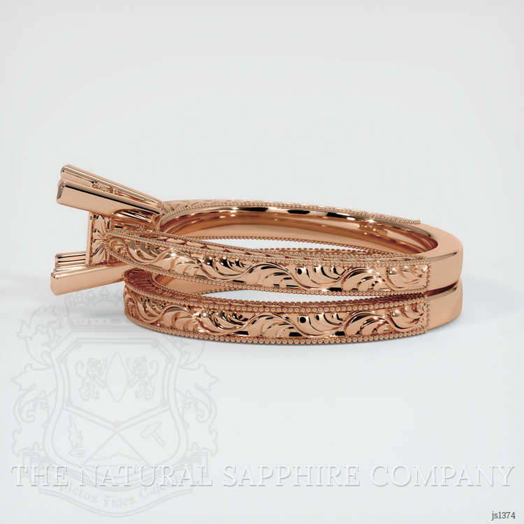 18K Rose Gold Antique Style Ring Setting