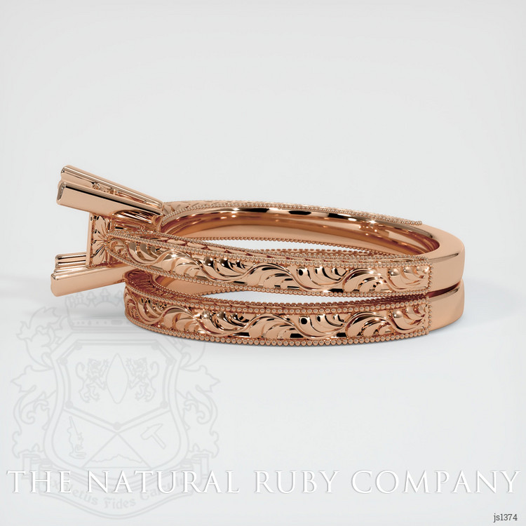 18K Rose Gold Antique Style Ring Setting