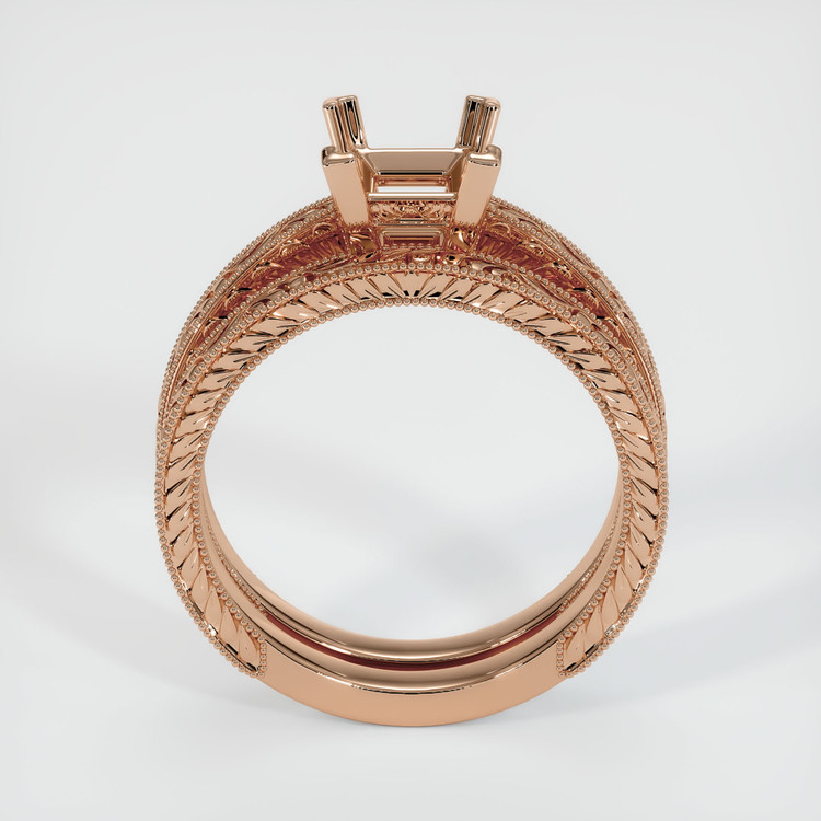18K Rose Gold Antique Style Ring Setting