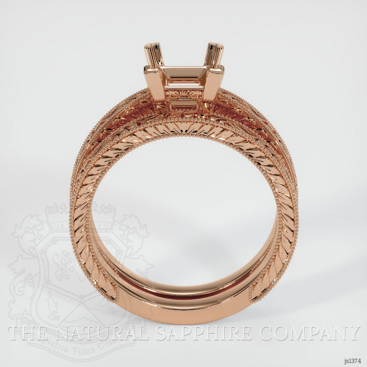 18K Rose Gold Antique Style Ring Setting