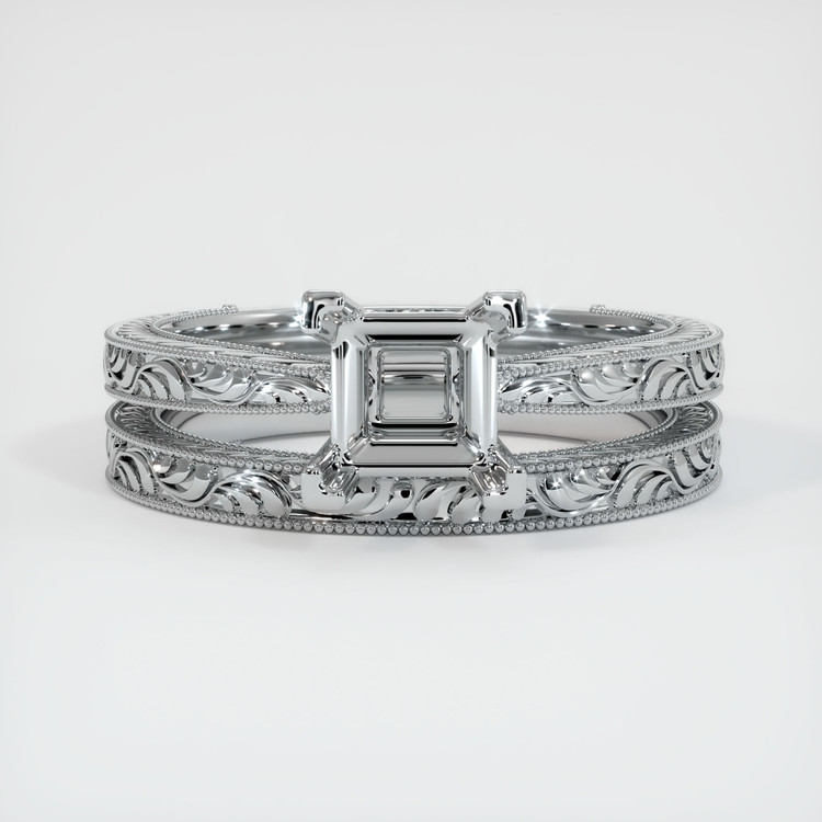Silver Antique Style Ring Setting