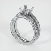 14K White Gold Antique Style Ring Setting Video