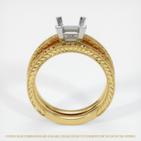 14K White & Yellow Antique Style Ring Setting Image