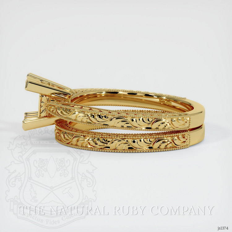 10K Yellow Gold Antique Style Ring Setting