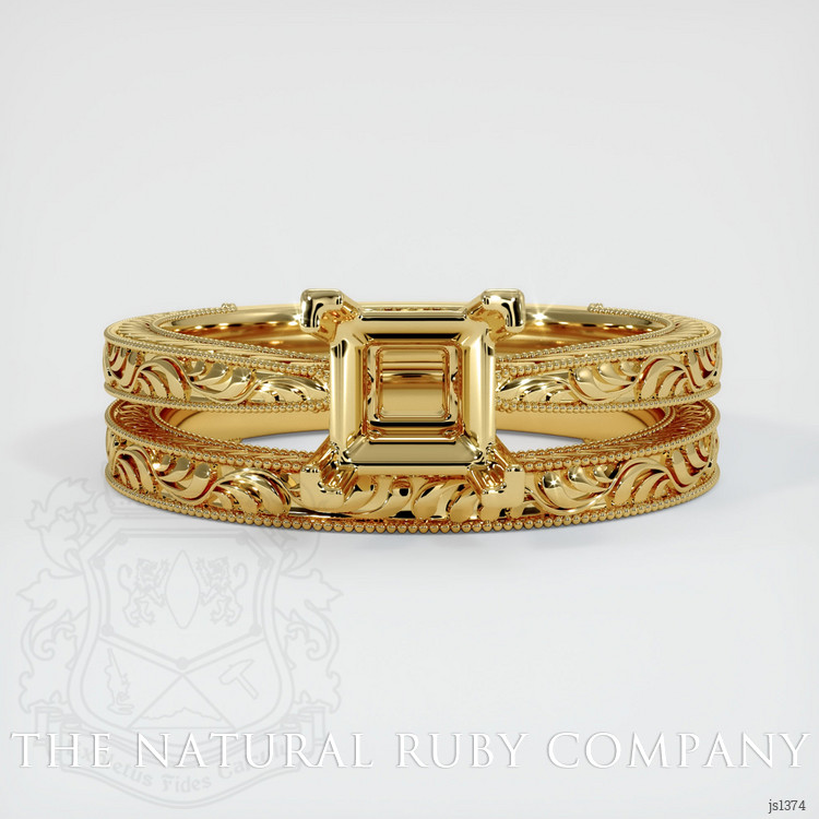 14K Yellow Gold Antique Style Ring Setting