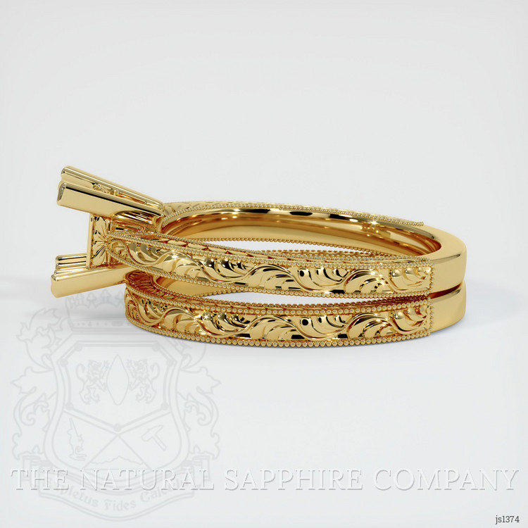 14K Yellow Gold Antique Style Ring Setting