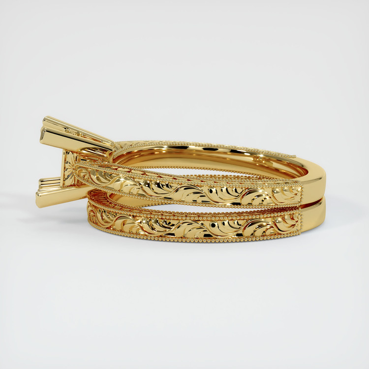 14K Yellow Gold Antique Style Ring Setting
