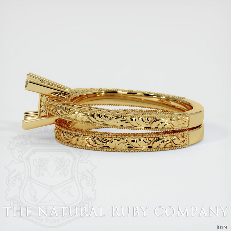 14K Yellow Gold Antique Style Ring Setting