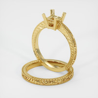 14K Yellow Gold Antique Style Ring Setting Image