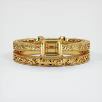 18K Yellow Gold Antique Style Ring Setting Image