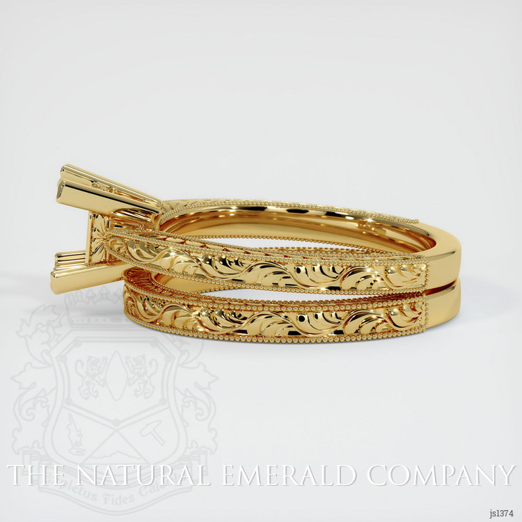 18K Yellow Gold Antique Style Ring Setting