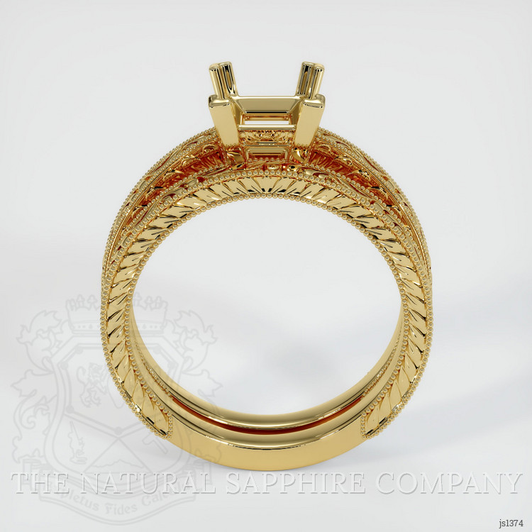 18K Yellow Gold Antique Style Ring Setting