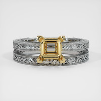 14K Yellow & White Antique Style Ring Setting Image