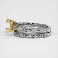 18K Yellow & White Antique Style Ring Setting Image