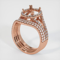 14K Rose Gold Pave Ring Setting Video
