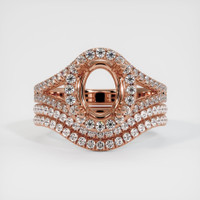 14K Rose Gold Pave Ring Setting Image