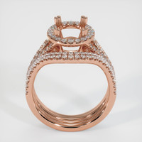 14K Rose Gold Pave Ring Setting Image