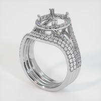 10K White Gold Pave Ring Setting Video