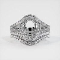 10K White Gold Pave Ring Setting Image