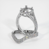 14K White Gold Pave Ring Setting Image
