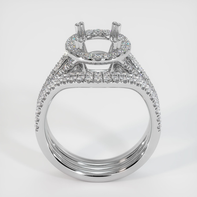 18K White Gold Pave Ring Setting