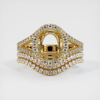 14K Yellow Gold Pave Ring Setting Image