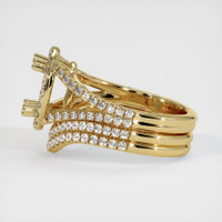 14K Yellow Gold Pave Ring Setting Image