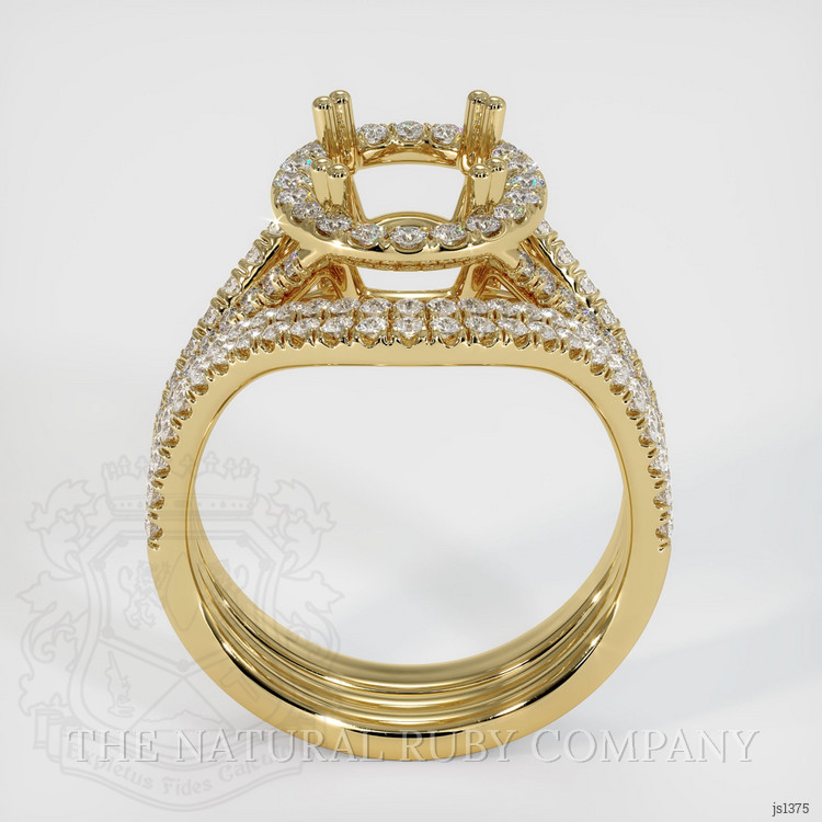 14K Yellow Gold Pave Ring Setting