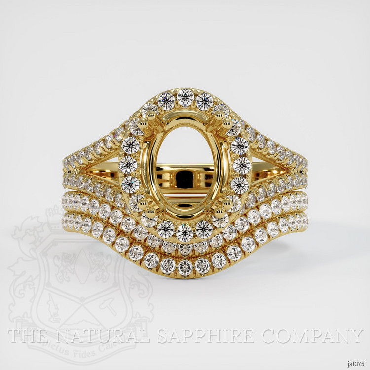 18K Yellow Gold Pave Ring Setting