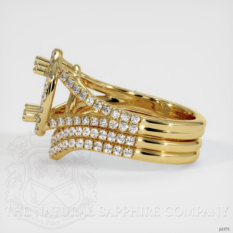 18K Yellow Gold Pave Ring Setting