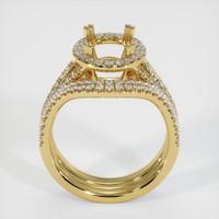 18K Yellow Gold Pave Ring Setting Image