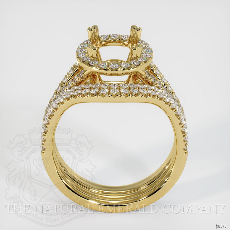 18K Yellow Gold Pave Ring Setting