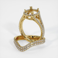 18K Yellow Gold Pave Ring Setting Image