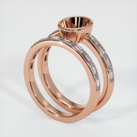 14K Rose Gold Wedding Set Ring Setting Video