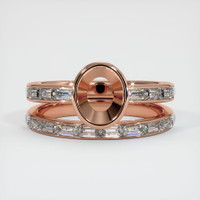 14K Rose Gold Wedding Set Ring Setting Image
