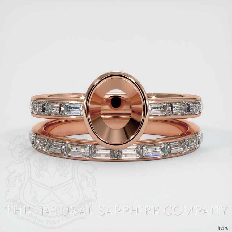 14K Rose Gold Wedding Set Ring Setting