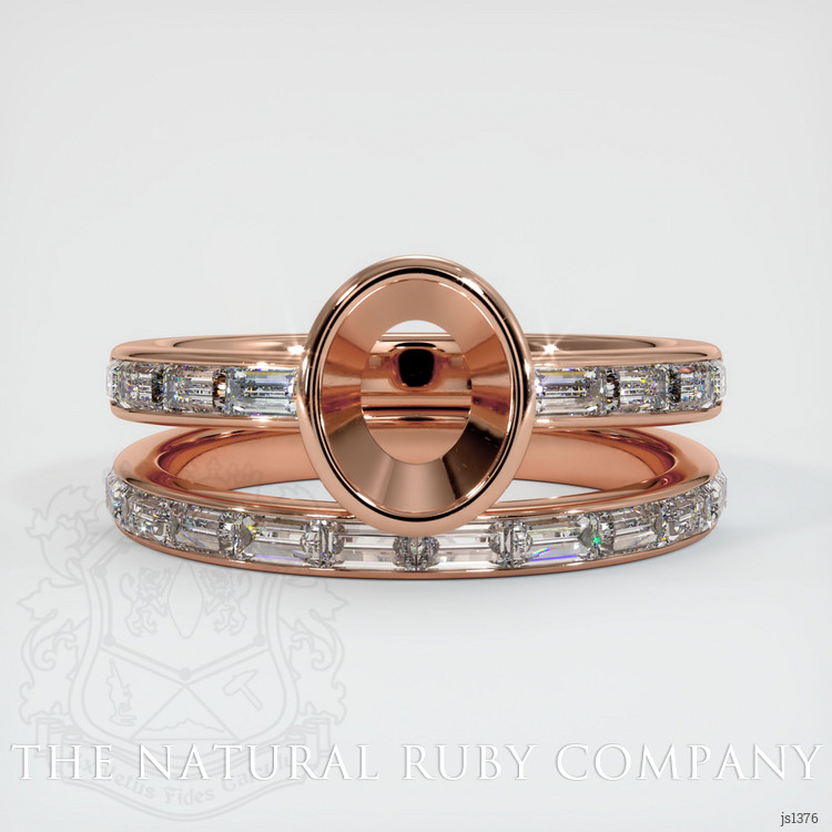 14K Rose Gold Wedding Set Ring Setting