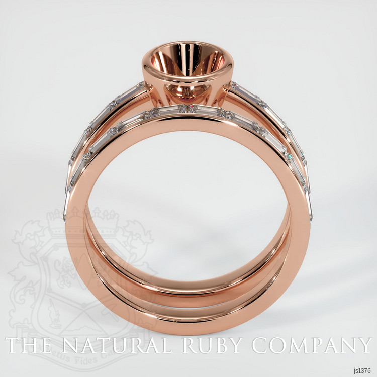 14K Rose Gold Wedding Set Ring Setting