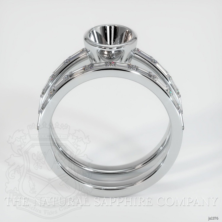 Silver Wedding Set Ring Setting