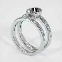 14K White Gold Wedding Set Ring Setting Video