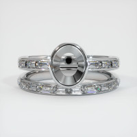 14K White Gold Wedding Set Ring Setting Image