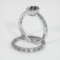 14K White Gold Wedding Set Ring Setting Image