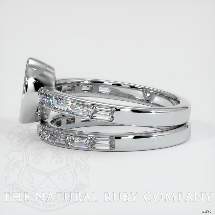 18K White Gold Wedding Set Ring Setting