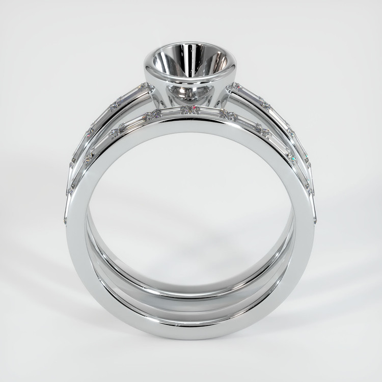 18K White Gold Wedding Set Ring Setting